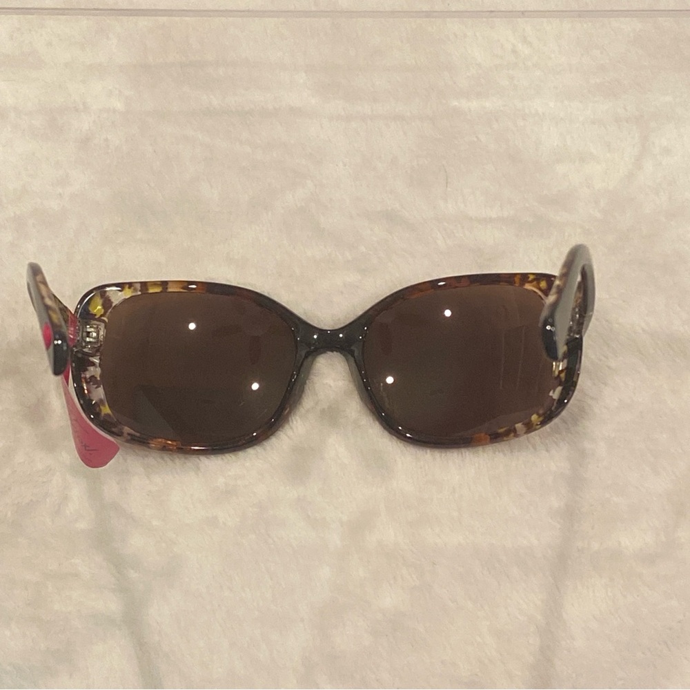 Betsey Johnson Gabi Oversized Brown Leopard Print Frames Sunnies Sunglasses NWT - Picture 5 of 9